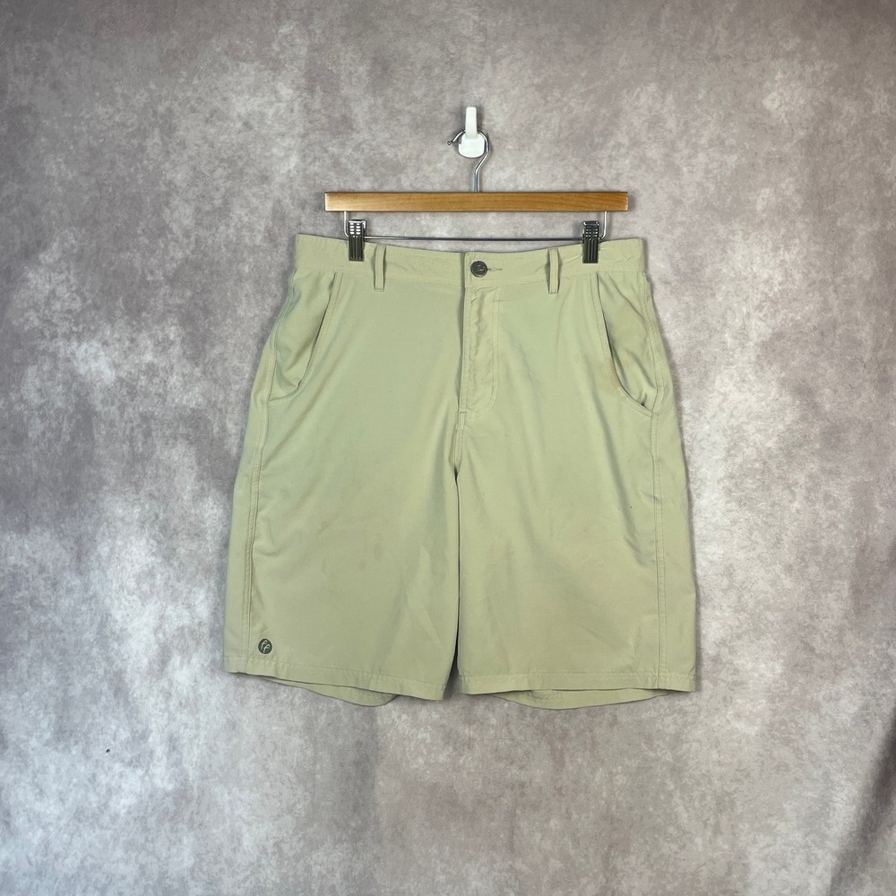 Free Fly Men's Shorts Size 32 Khaki Outdoor Casual Golf Lightweight